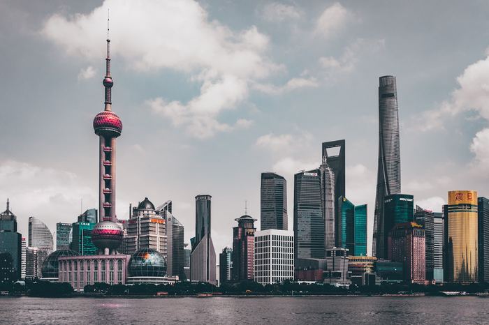 Shanghai’s Pudong skyline across the water